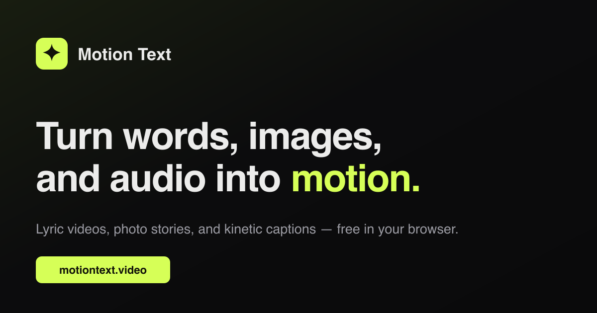 Motion Text screenshot